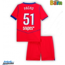 Paris Saint-Germain Willian Pacho #51 Tredjedraktsett Barn 2025-26 Kortermet (+ Korte bukser)